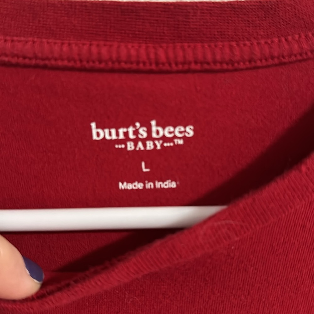 Burt’s Bee Mens Red Long Sleeve Shirt Size Large - Picture 3 of 5